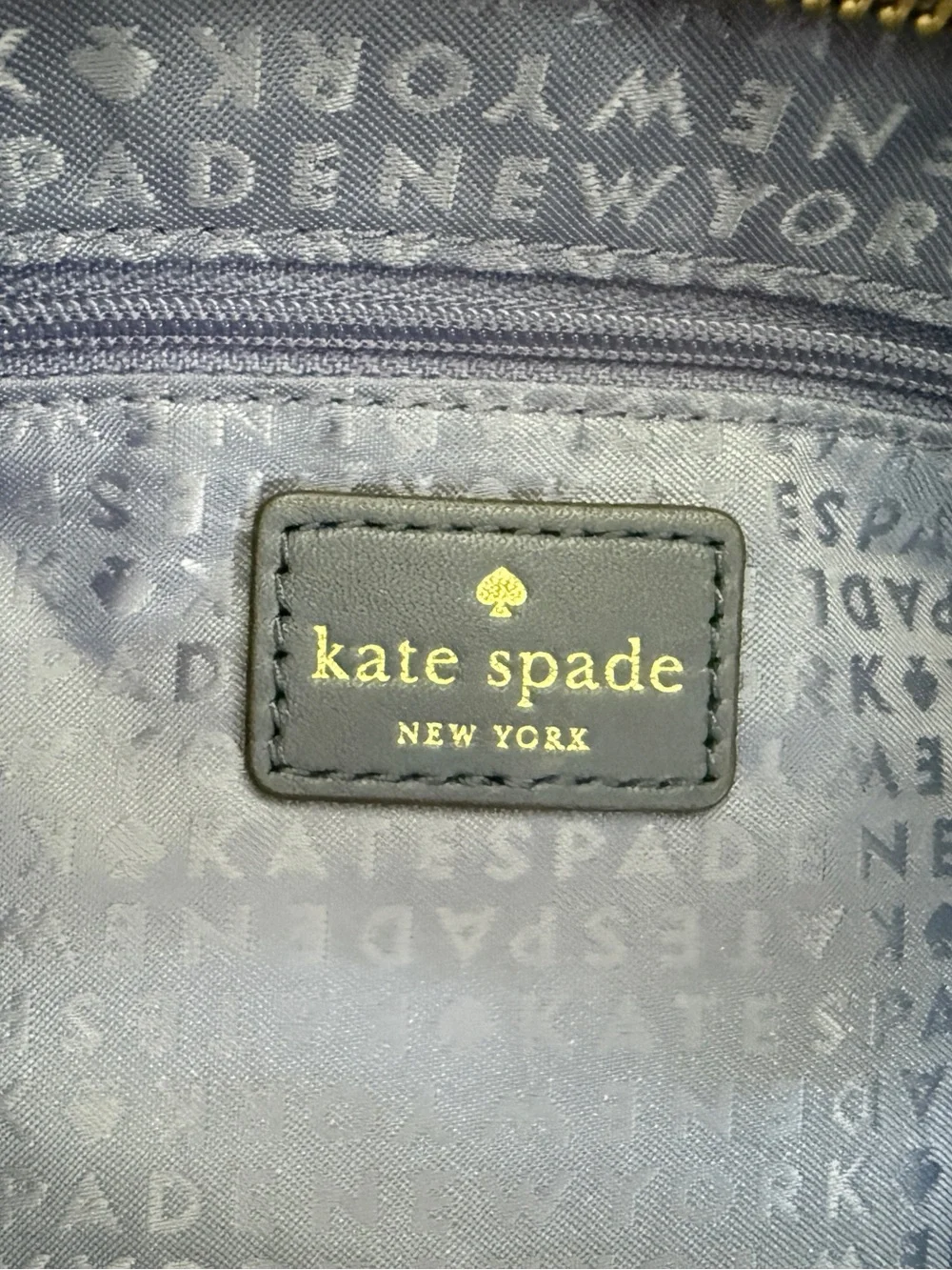 NWOT KATE SPADE BLUE LG TOTE Brandice Pratt Street Tassels ZIP BAG  Blue Leather